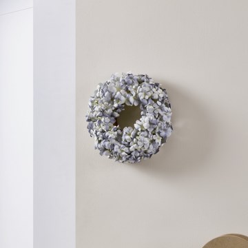 Eglo - Umelý kvetinový veniec pr. 35 cm modrá