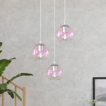 Eglo - Závesné svietidlo na lanku 3xE27/60W/230V lesklý chróm