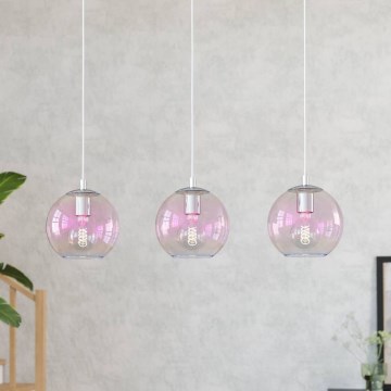 Eglo - Závesný luster na lanku 3xE27/60W/230V lesklý chróm