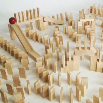 EkoToys - Drevené domino 830 ks buk