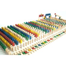 EkoToys - Drevené domino farebné 830 ks