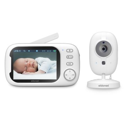 ELDONEX EBM-1010-WH - Detská pestúnka s monitorom 5V/2000 mAh