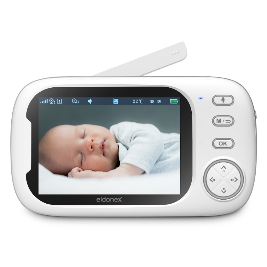 ELDONEX EBM-1010-WH - Detská pestúnka s monitorom 5V/2000 mAh