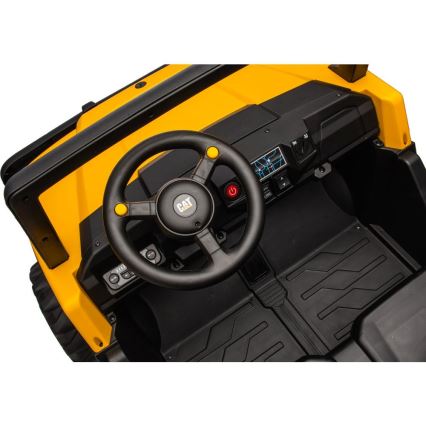 Elektrické autíčko CAT 60W/7500 mAh žltá/čierna + diaľkové ovládanie