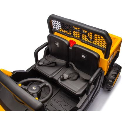Elektrické autíčko CAT 60W/7500 mAh žltá/čierna + diaľkové ovládanie