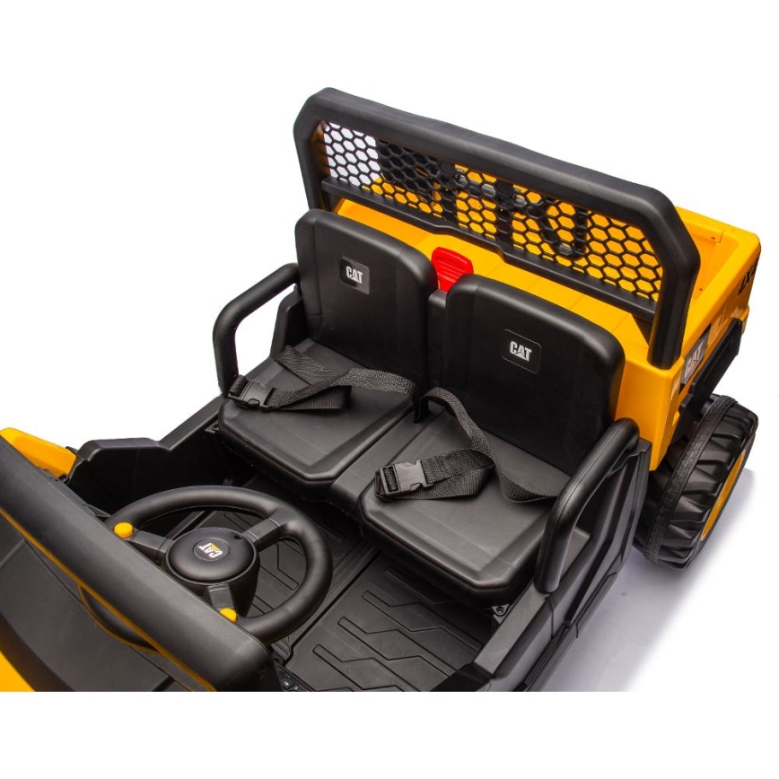 Elektrické autíčko CAT 60W/7500 mAh žltá/čierna + diaľkové ovládanie