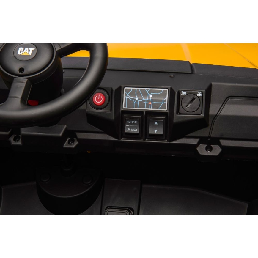 Elektrické autíčko CAT 60W/7500 mAh žltá/čierna + diaľkové ovládanie