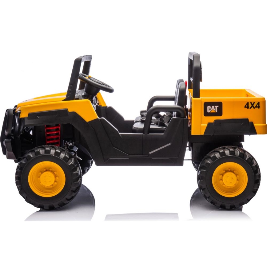 Elektrické autíčko CAT 60W/7500 mAh žltá/čierna + diaľkové ovládanie