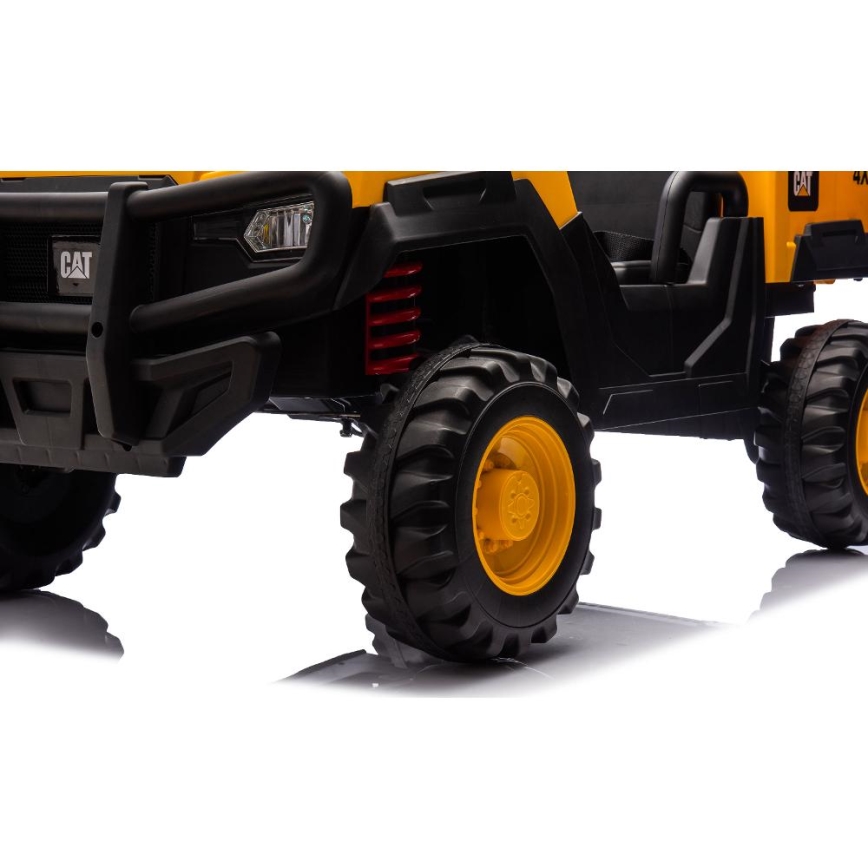 Elektrické autíčko CAT 60W/7500 mAh žltá/čierna + diaľkové ovládanie