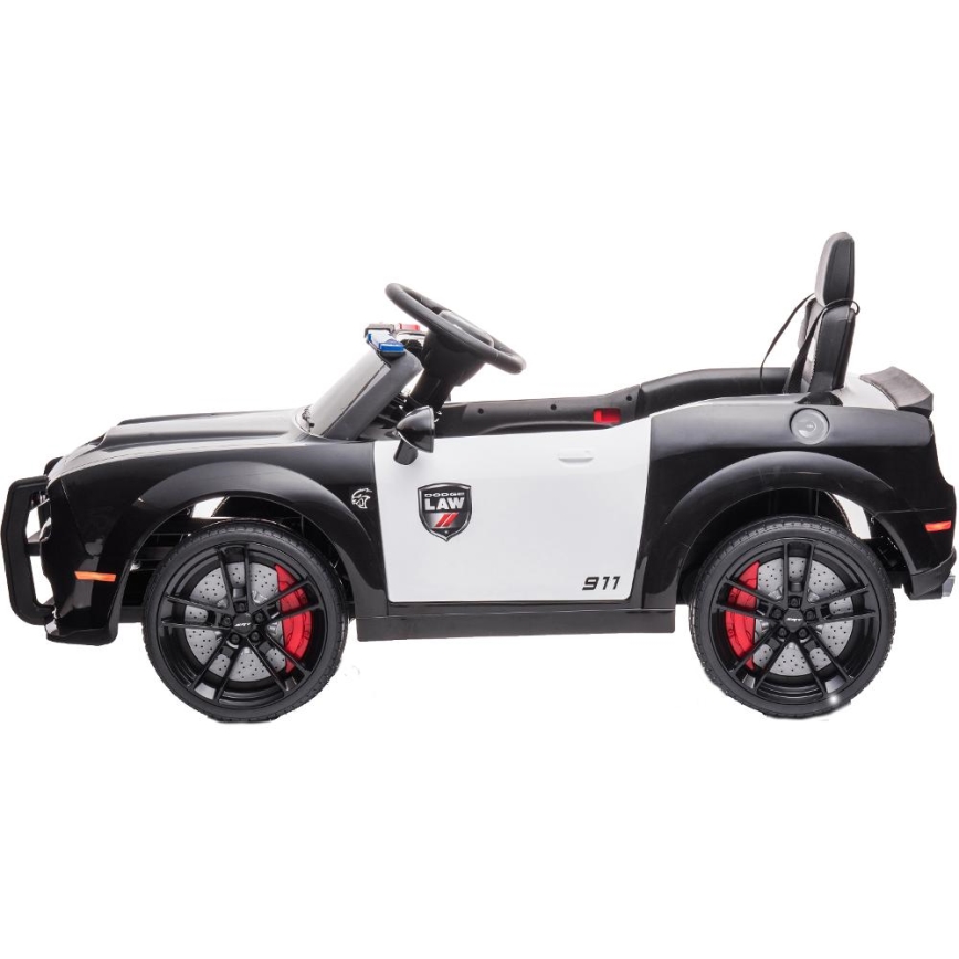 Elektrické autíčko Dodge Challenger Polícia 50W/4500 mAh  čierna/biela