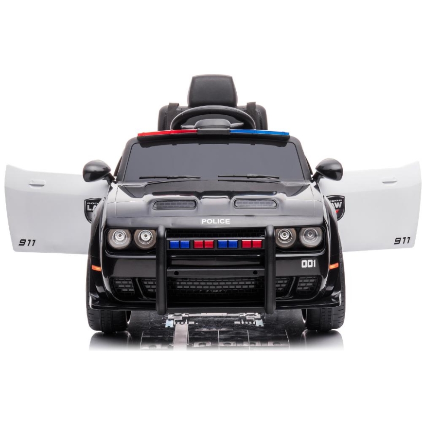 Elektrické autíčko Dodge Challenger Polícia 50W/4500 mAh čierna/biela