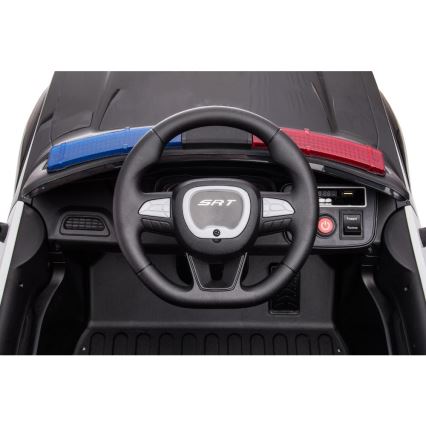 Elektrické autíčko Dodge Challenger Polícia 50W/4500 mAh čierna/biela