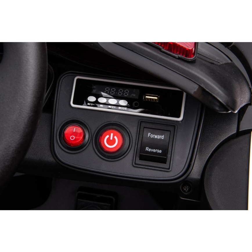 Elektrické autíčko Dodge Challenger Polícia 50W/4500 mAh čierna/biela