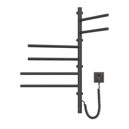 Elektrický otočný sušiak na uteráky s termostatom ARABESQUE 196W/230V 81,8 cm IP44 čierny