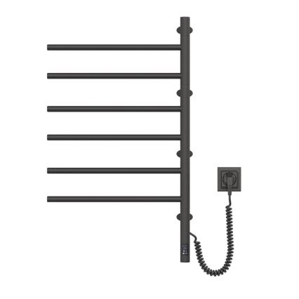 Elektrický otočný sušiak na uteráky s termostatom ARABESQUE 196W/230V 81,8 cm IP44 čierny