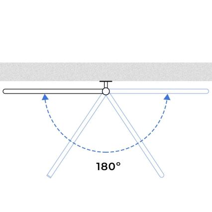 Elektrický otočný sušič na uteráky s termostatom FOUETTE 128W/230V 64,6 cm IP44 čierna