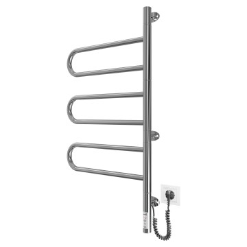 Elektrický otočný sušiak na uteráky TRISTAR 80W/230V 80x44,5 cm IP44 nerez/lesklý chróm