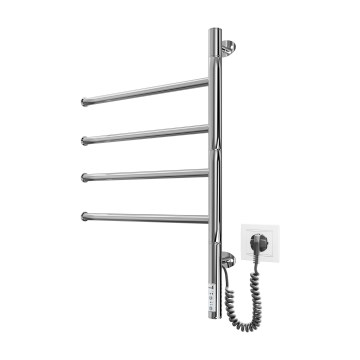 Elektrický otočný sušiak na uteráky VEER 50W/230V 60x44,5 cm nerez/lesklý chróm