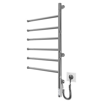 Elektrický otočný sušiak na uteráky VEER 80W/230V 82,5x44,5 cm nerezová oceľ/lesklý chróm