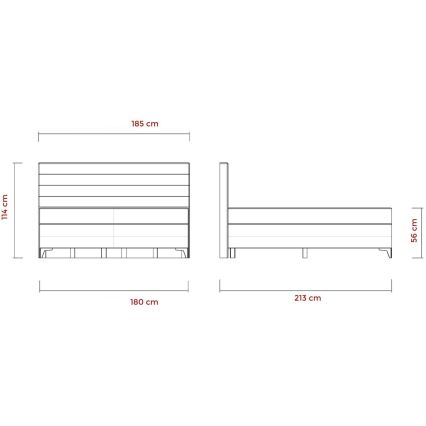Elektricky polohovateľná čalúnená posteľ s matracmi MILA 180x200 cm sivá