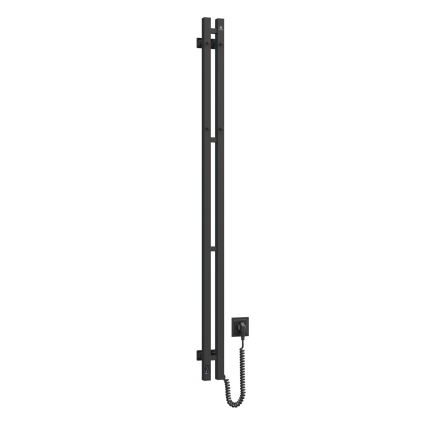 Elektrický sušiak na uteráky s termostatom SILOUETTE 200 W/230 V 150,6 cm IP44 čierny pravý