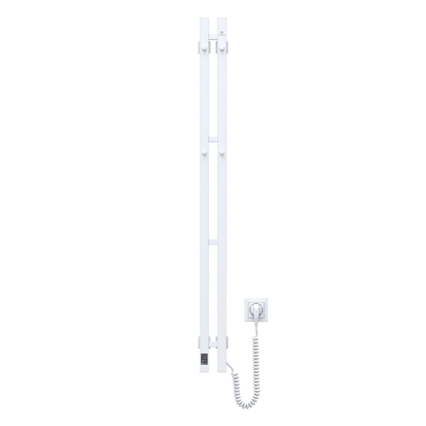 Elektrický sušiak na uteráky s termostatom SILOUETTE 187W/230V 120,6 cm IP44 biela pravá hranatý