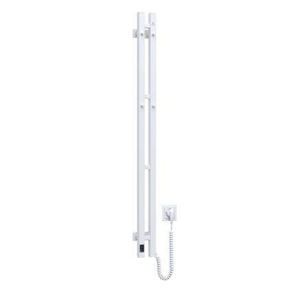 Elektrický sušiak na uteráky s termostatom SILOUETTE 187W/230V 120,6 cm IP44 biela pravá hranatý