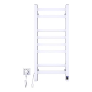 Elektrický sušiak na uteráky s termostatom AVANGARD 105W 80x36 cm, biely, ľavý