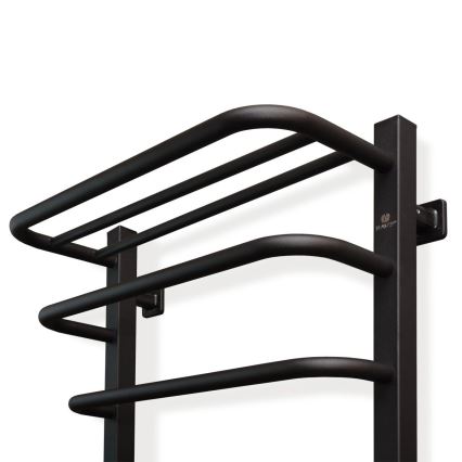 Elektrický sušiak na uteráky s termostatom FORTIS 155W 80x48 cm čierny pravý