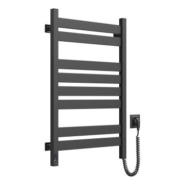 Elektrický sušiak na uteráky s termostatom LARGO 168 W 80x50 cm čierny pravý