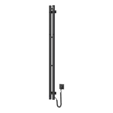 Elektrický sušiak na uteráky s termostatom SILOUETTE 200 W/230 V 150,6 cm IP44 čierny pravý