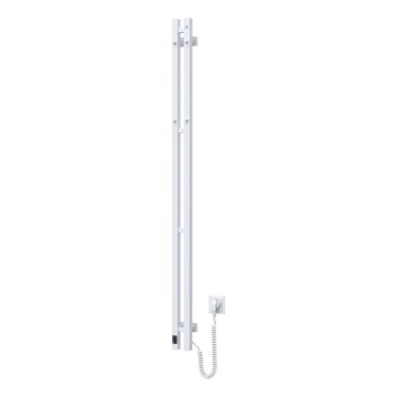 Elektrický sušiak na uteráky s termostatom SILOUETTE 200W/230V 150,6 cm IP44 biely pravý