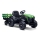 Elektrický traktor s vozíkom 2x30W/7000 mAh čierna/zelená + diaľkové ovládanie