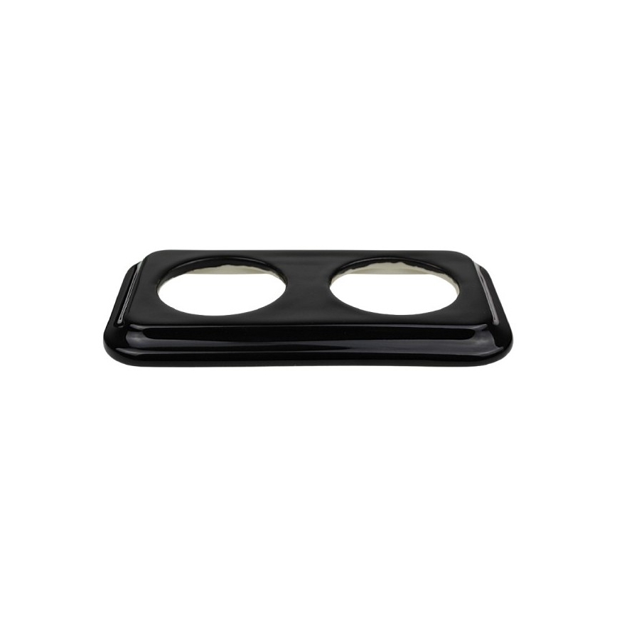 Elhard - Dvojitý keramický retro rámik, čierny