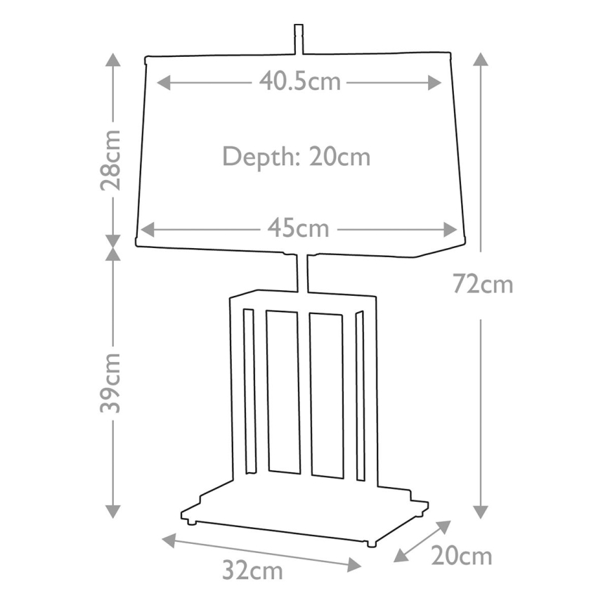 Elstead - Stolná lampa ATLAS 1xE27/60W/230V
