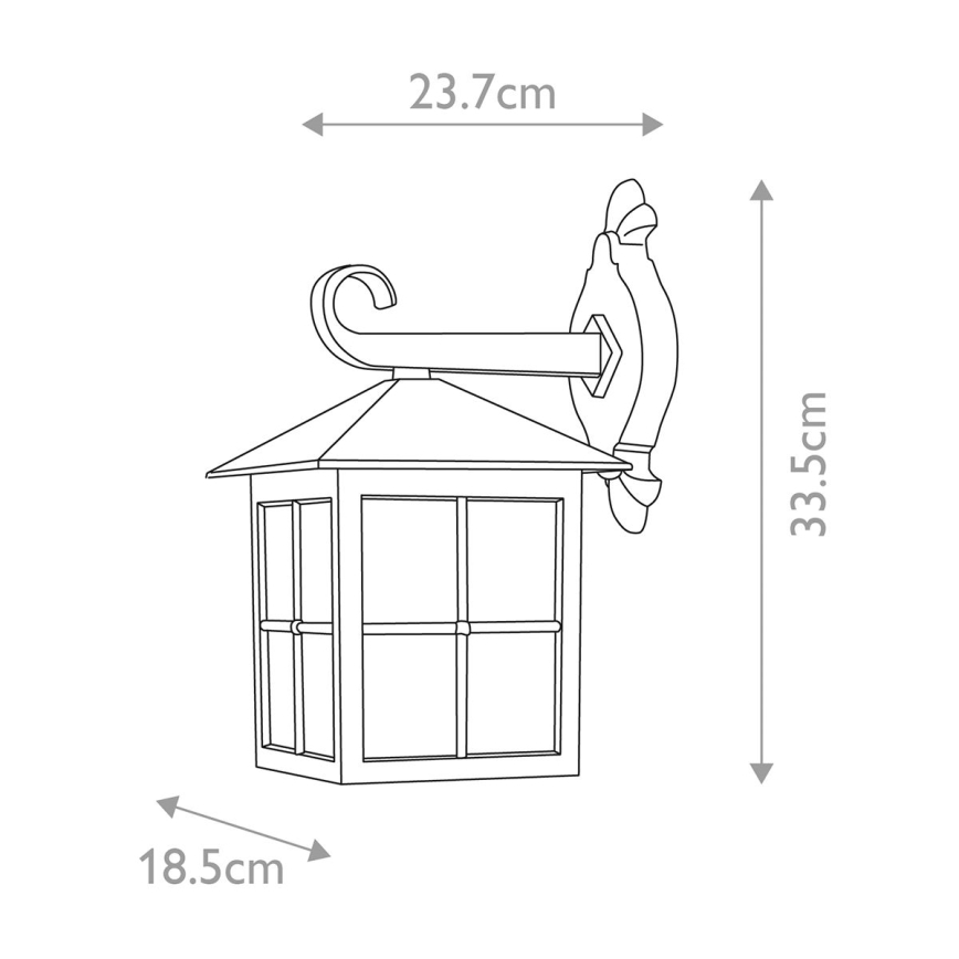 Elstead BL18-BLACK - Vonkajšie nástenné svietidlo WINCHESTER 1xE27/100W/230V IP43
