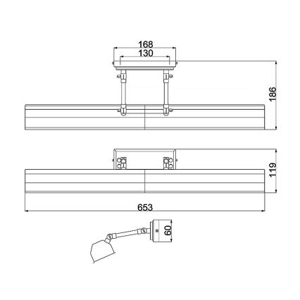Elstead - Nástenné svietidlo na obrazy CHAWTON 4xE14/40W/230V bronzové
