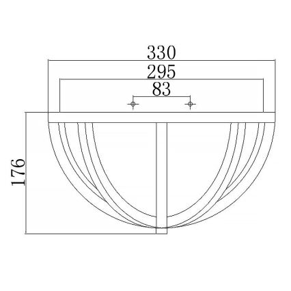 Elstead FE-ALLIER-F-LW - Stropné svietidlo ALLIER 2xE27/60W/230V dub