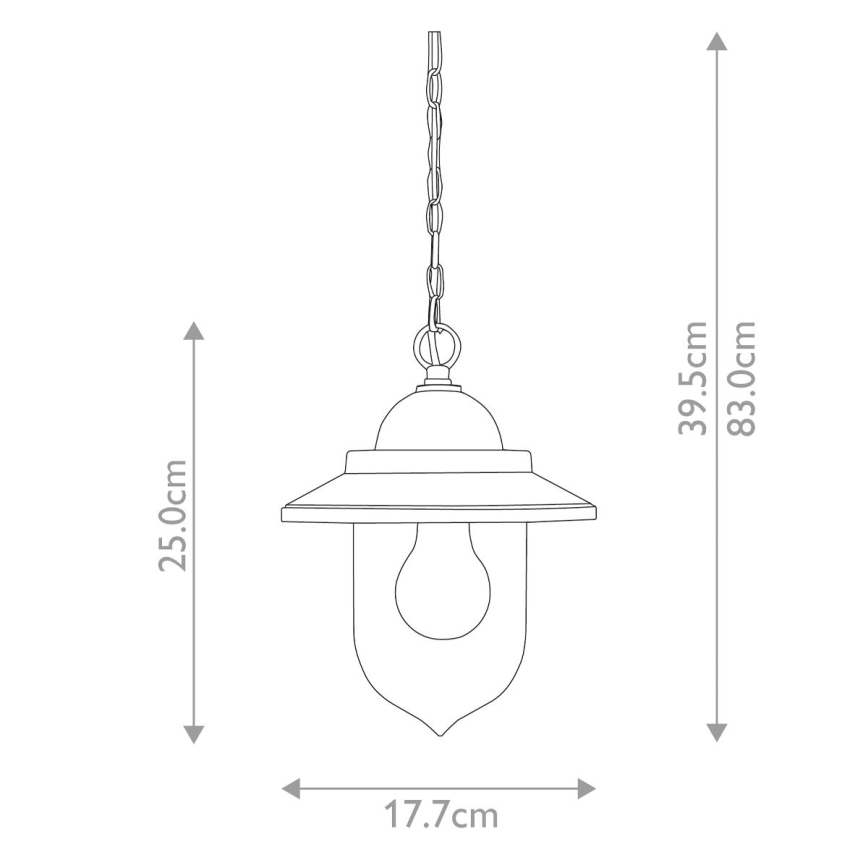Elstead FE-ALLIER-P-WW - Luster na reťazi ALLIER 1xE27/60W/230V dub