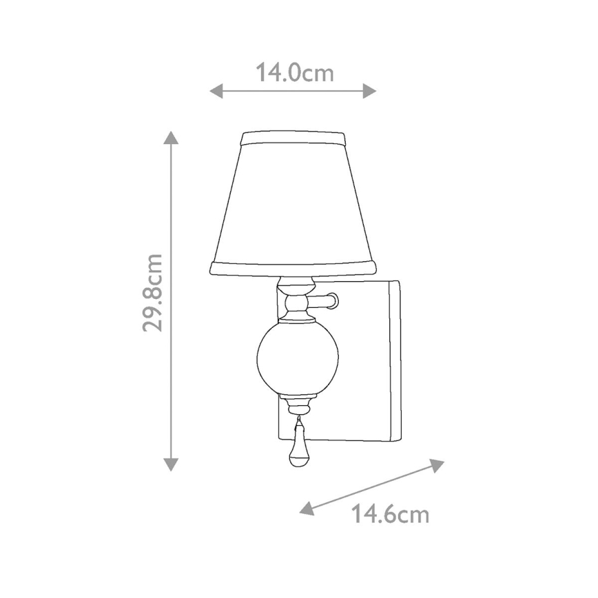 Elstead FE-ARGENTO1 - Nástenné svietidlo ARGENTO 1xE14/60W/230V