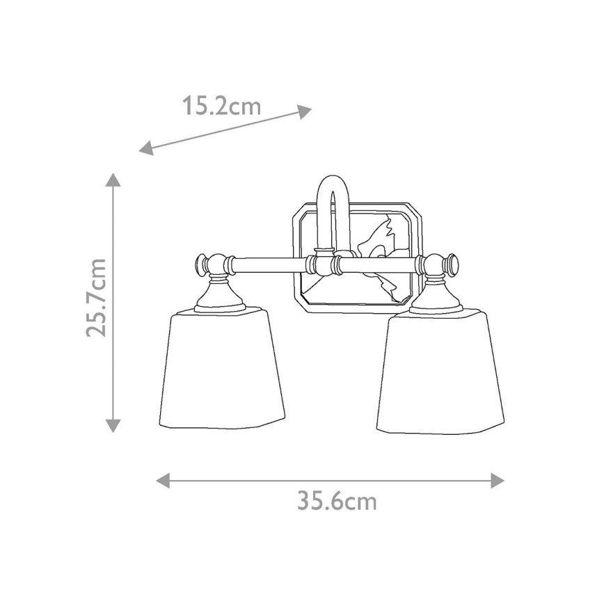 Elstead FE-CONCORD2-BATH - LED Kúpeľňové nástenné svietidlo CONCORD 2xG9/3W/230V IP44