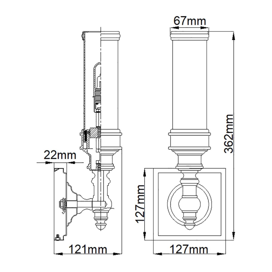Elstead FE-PAYN-OR1-BATH - LED Kúpeľňové nástenné svietidlo PAYNE 1xG9/3W/230V IP44