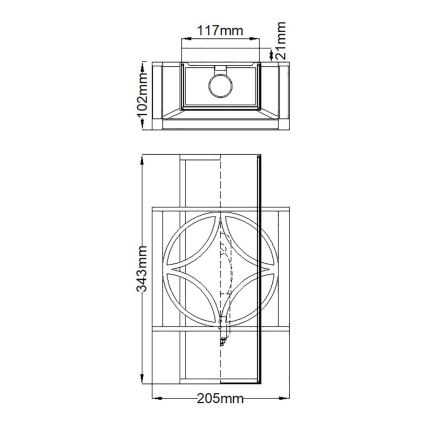 Elstead FE-REMY1 - Nástenné svietidlo REMY 1xE14/60W/230V