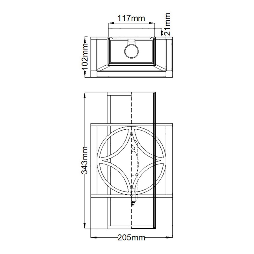 Elstead FE-REMY1 - Nástenné svietidlo REMY 1xE14/60W/230V