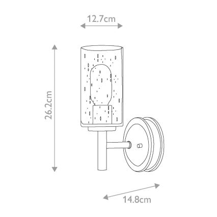 Elstead HK-COLLIER1 - Nástenné svietidlo COLLIER 1xE27/100W/230V