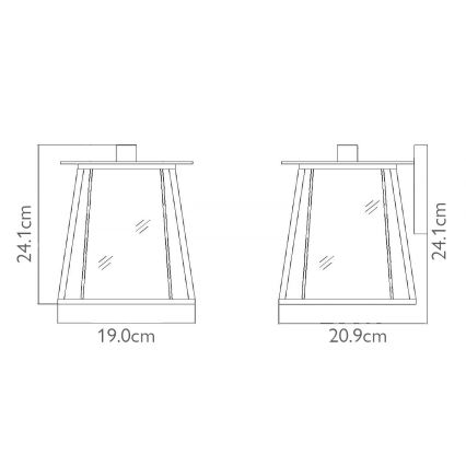 Elstead HK-WALKER2-S - Vonkajšie nástenné svietidlo WALKER 1xE27/100W/230V IP44