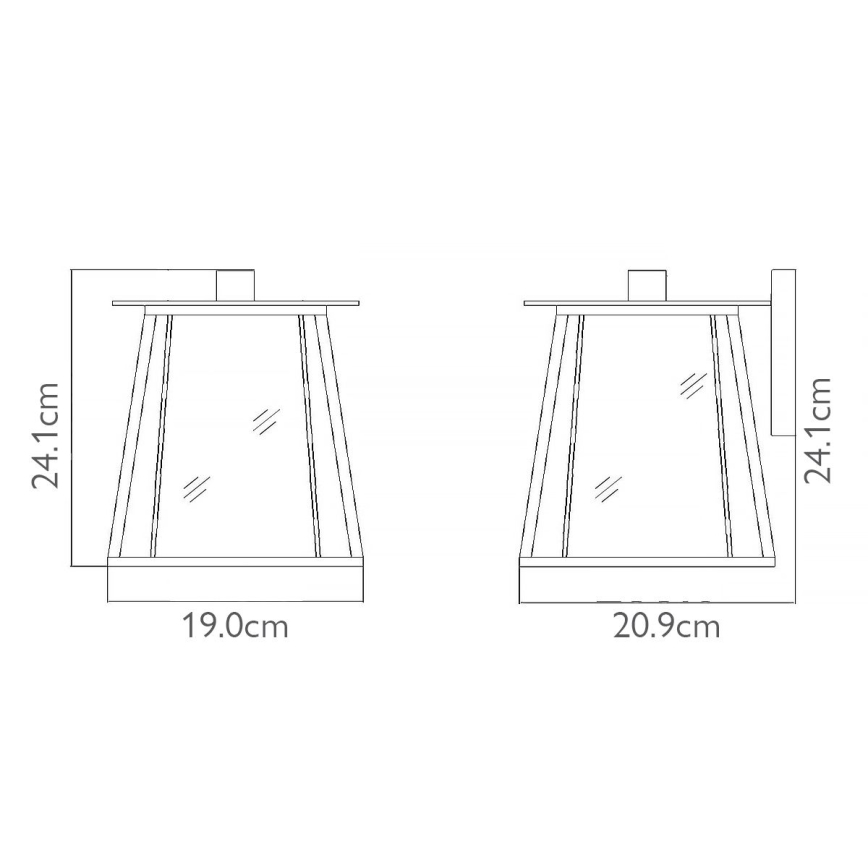 Elstead HK-WALKER2-S - Vonkajšie nástenné svietidlo WALKER 1xE27/100W/230V IP44