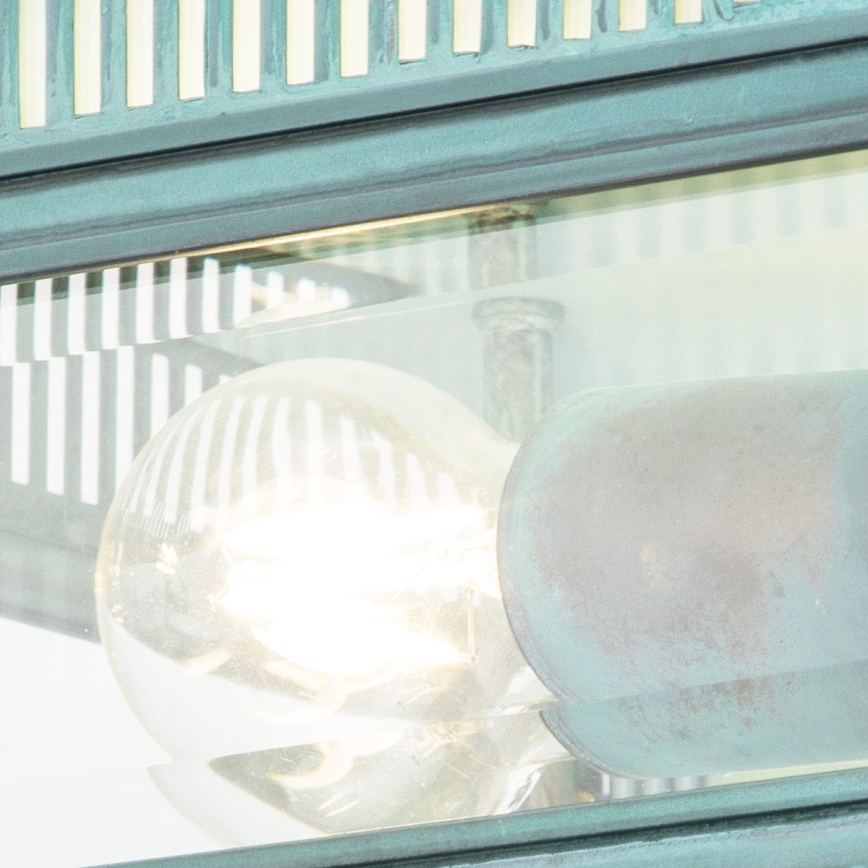 Elstead - Vonkajšie stropné svietidlo HOLBORN 2xE27/60W/230V IP44 tyrkysové