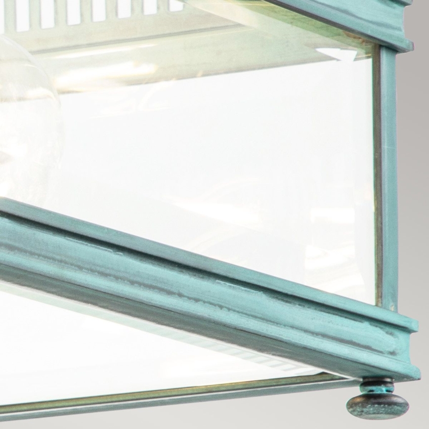 Elstead - Vonkajšie stropné svietidlo HOLBORN 2xE27/60W/230V IP44 tyrkysové