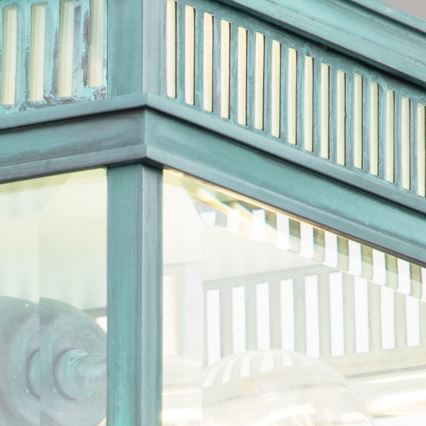 Elstead - Vonkajšie stropné svietidlo HOLBORN 2xE27/60W/230V IP44 tyrkysové